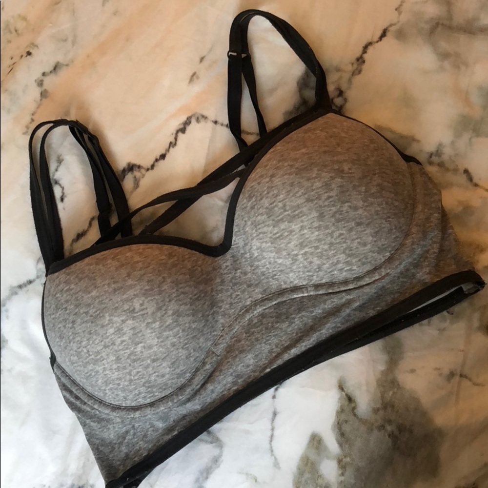 Pink sports bra